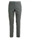 Incotex Textured Cotton Trousers In Gray
