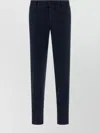 Incotex Textured Trousers With Pockets And Loops In Blue