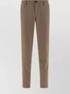 Incotex Textured Trousers With Pockets And Loops In Brown