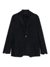 Incotex Three-button Patch-pocket Blazer In Black