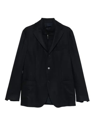 Incotex Three-button Patch-pocket Blazer In Black