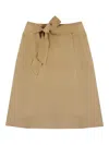 Incotex Tie-waist Midi Skirt In Neutral