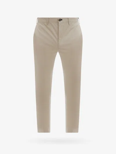 Incotex Tight Fit Sustainable Cotton Trouser In Beige