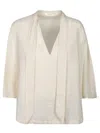 Incotex Dora Linen Blouse In Ivory
