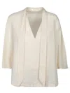 Incotex Dora Linen Blouse In Ivory
