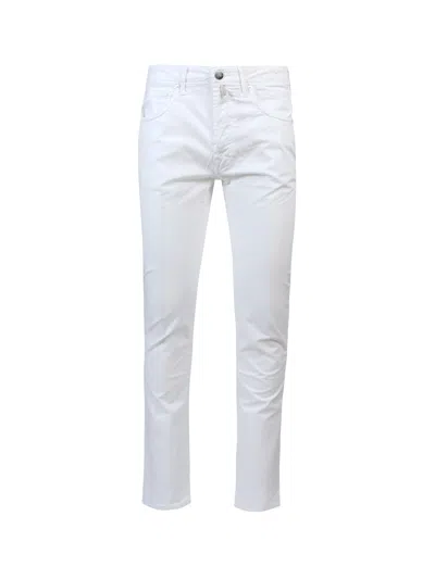 Incotex Stretch Cotton Trouser In Blanco