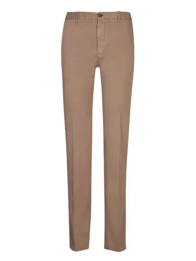 Incotex Tailored Beige Trousers In Brown