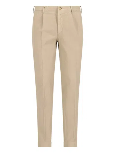 Incotex Straight-leg Cotton Trousers In Neutrals