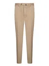 Incotex Beige Trousers With Front Zip Closure