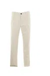 Incotex Stretch Cotton Trousers With Practical Pockets In Neutral