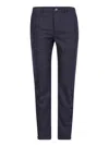 Incotex Pinstripe Pattern Trousers In Blue