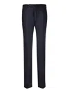 Incotex Slim Fit Wool Blue Trousers In Blue