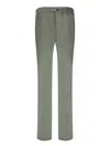 Incotex Grey Corduroy Pants In Green