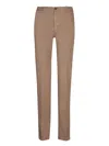Incotex Beige Cotton Slim Fit Pants In Brown