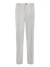 Incotex Carrot Fit Poplin Trousers In Blue In Gray