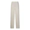 Incotex Trousers Linen Wide Leg In Neutral