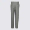 Incotex Grey Linen Pants In Gray