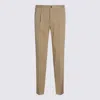 Incotex Relaxed Trousers With Pleated Front And Pockets In Neutral