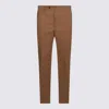 Incotex Relaxed Trousers With Front Pleats And Pockets In Brown