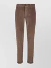 Incotex Trousers Back Side Pockets Belt Loops In Brown