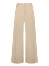 Incotex Wide-cut Beige Trousers With Zip In Beige