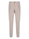 Incotex Straight Leg Trousers With Belt Loops In Beige
