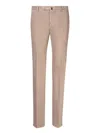 Incotex Stretch Cotton Chino Pants In Beige