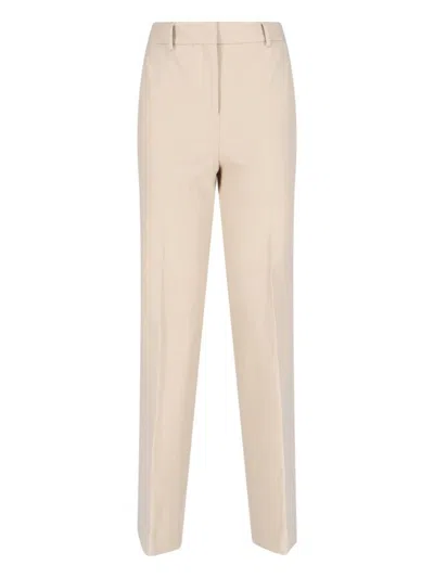 Incotex Beige Cotton Straight-leg Trousers With Tailored Finish In Neutrals