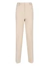 Incotex Beige Cotton Straight-leg Trousers With Tailored Finish In Beige