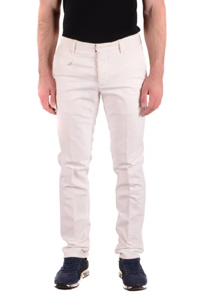 Incotex Trousers Beige In White