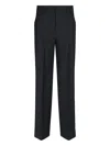 Incotex Straight-leg Tailored Pants With Subtle Hem Detailing In Black
