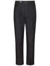 Incotex Blend Denim Tapered Leg Trousers In Black