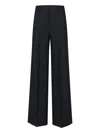 Incotex Wide Leg Trousers Button Detail In Black