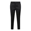 Incotex Relaxed Trousers With Satin Finish And Pockets In Black