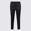 Incotex Relaxed Trousers With Satin Finish And Pockets In Black