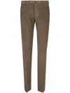Incotex Ribbed Velvet Trousers In Black
