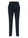 Incotex High-waisted Straight-leg Chino Pants In Dark Blue Cotton In Blue