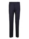 Incotex Cloud Cotton Slim Trousers In Blue