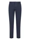 Incotex Straight Leg Trousers With Pockets And Loops In Blue