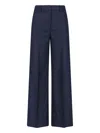 Incotex Wide Leg Trousers Button Detail In Blue