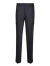 Incotex Blue Flannel Cargo Pants In Blue