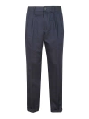 Incotex Pleat-detail Trousers In Blue