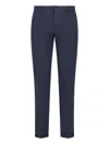 Incotex Straight Leg Trousers With Pockets And Loops In Blue