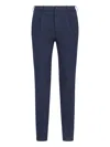 Incotex Straight Leg Trousers With Pockets And Loops In Blue