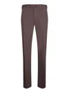 Incotex Tailored Brown Trousers With Comfortable Cotton-elastane Blend In Brown