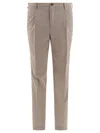 Incotex Tailored Trousers With Pleats And Pockets In Brown