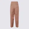 Incotex Beige Wool Pants In Pink