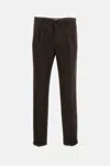 Incotex Pleated Straight-leg Trousers In Brown