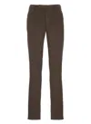 Incotex Straight-leg Brown Cotton Pants With Classic Detailing In Brown