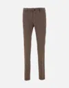 Incotex Tailored Brown Trousers With Comfortable Cotton-elastane Blend In Brown